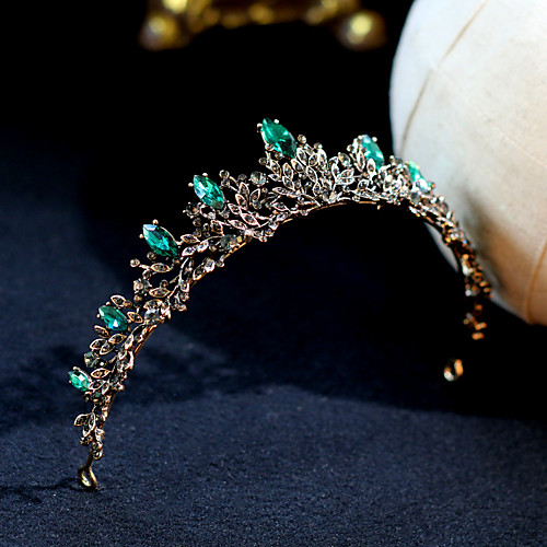 

Women's Tiaras For Wedding Party Evening Prom Festival Retro Synthetic Diamond Alloy Bronze 1pc