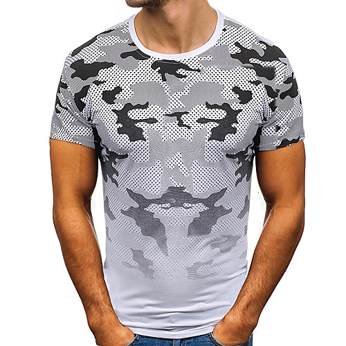 

Men's Daily Sports Basic / Elegant T-shirt - Solid Colored White