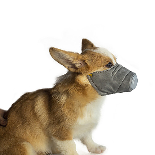 

Dog Muzzle Mask Dog Clothes Breathable Gray Costume Corgi Bulldog Shiba Inu Cotton Solid Colored Sports & Outdoors Leisure S M L
