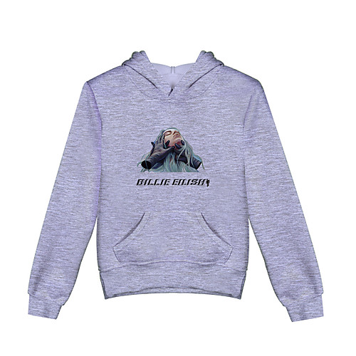 

Inspired by Cosplay Billie Eilish Cosplay Costume Hoodie Pure Cotton Print Hoodie For Boys'