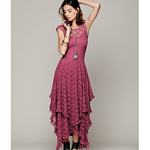 

Women's Fuchsia Black Dress Sheath Solid Color S M