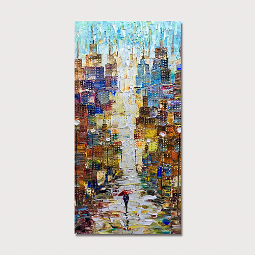 

Hand Painted Rolled Canvas Oil Painting Abstract Modern by Knife Home Decoration Painting Only