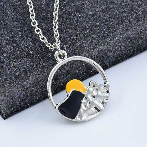 

Women's Necklace Friends European Romantic Casual / Sporty Sweet Chrome Silver 45 cm Necklace Jewelry 1 Piece For Date Street Holiday Dress Festival