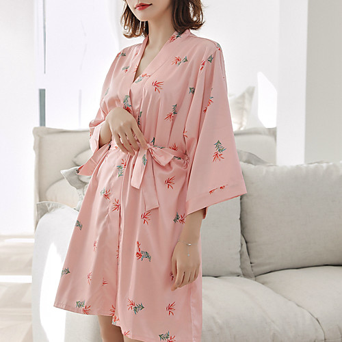 

Women's Deep V Chemises & Gowns Pajamas Solid Colored