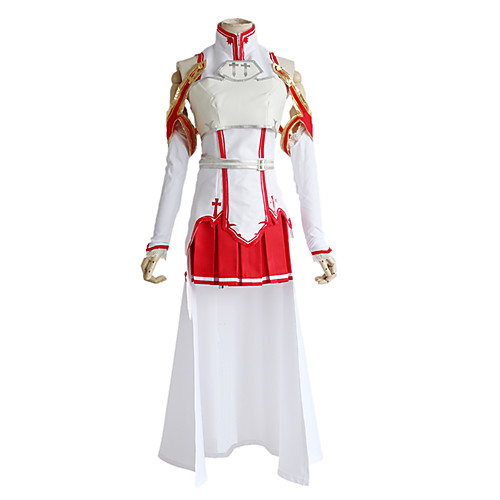 

Inspired by SAO Swords Art Online Asuna Yuuki Anime Cosplay Costumes Japanese Cosplay Suits Top Skirt Sleeves For Women's / Belt / Socks / Breastplate