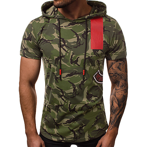 

Men's Daily Sports Basic / Street chic T-shirt - Camo / Camouflage Army Green