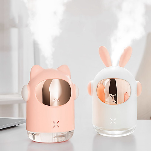 

1pcs Space Bunny Humidifier 350ml Cute Rabbit Ultrasonic Cool Mist Maker Aroma Air Oil Diffuser Romantic Color LED Lamp Humidificador