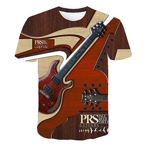 

Men's Daily Going out Basic T-shirt - 3D / Graphic / Letter Print Wine