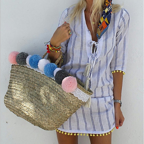 

Women's Daily Blouse - Striped Blue