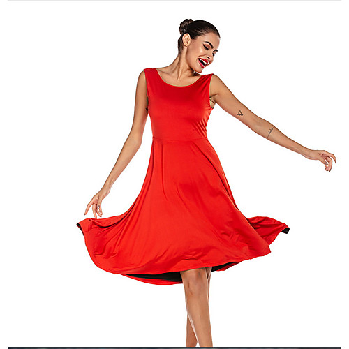 

Latin Dance Dresses / Club Costume Women's Performance Terylene Pick Up Skirt Dress