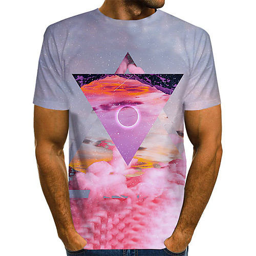 

Men's Daily Basic T-shirt - 3D Rainbow