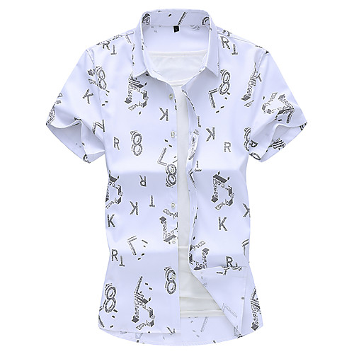 

Men's Holiday Exaggerated Shirt - Letter Print White