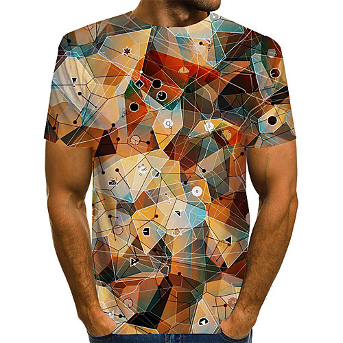 

Men's Daily Basic T-shirt - 3D Rainbow