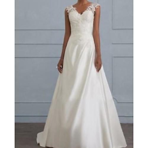 

Women's Maxi White Dress Sheath Solid Color V Neck S M