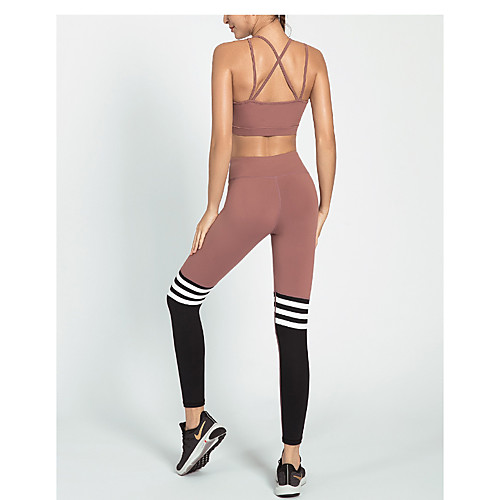 

Women's Sporty / Basic Legging - Color Block High Waist Dusty Rose Blue Dark Gray S M L