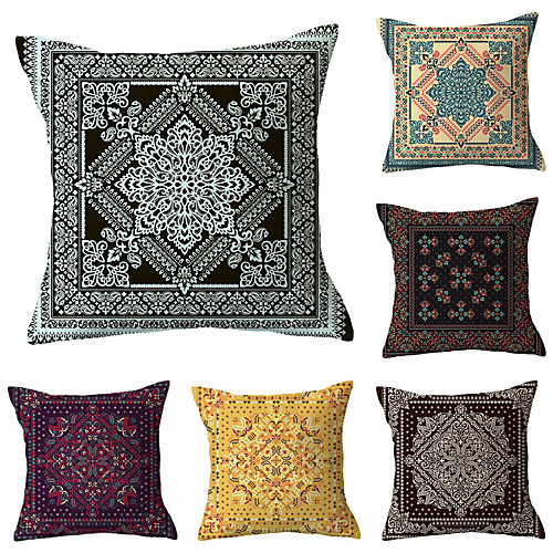 

6 pcs Throw Pillow Simple Classic 4545 cm Cushion Vintage Circle Cover Sofa Home Decor Throw Pillow Case