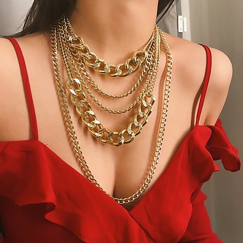 

Women's Necklace Friends European Romantic Casual / Sporty Sweet Chrome Gold Silver 61 cm Necklace Jewelry 1pc For Street Festival