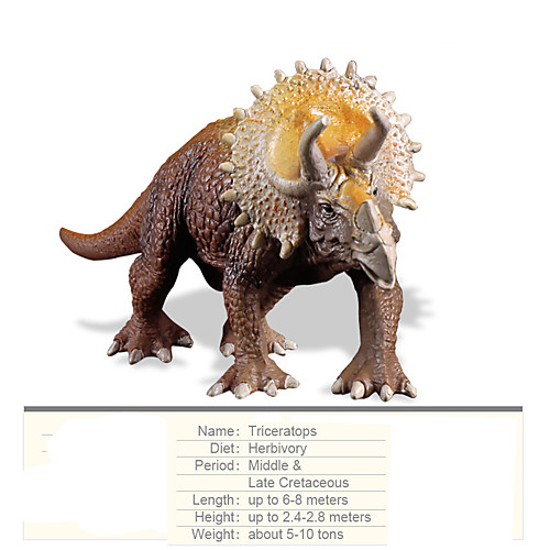 

Dragon & Dinosaur Toy Model Building Kit Dinosaur Figure Large Size Triceratops Jurassic Dinosaur Dinosaur Plastic Classic & Timeless Kid's Boys' Toy Gift