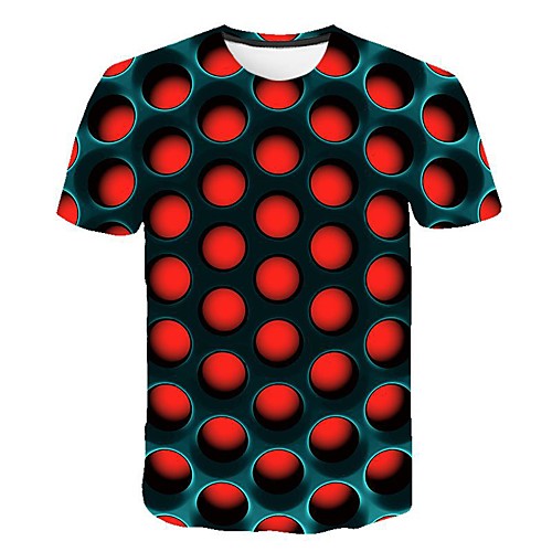 

Women's 3D Print T-shirt Basic Street chic Daily Sports Red