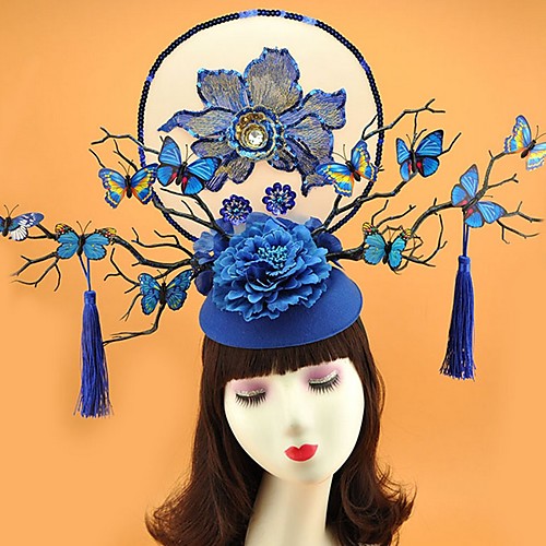 

Mix Fascinators with Flower 1 Piece Wedding / Tea Party Headpiece