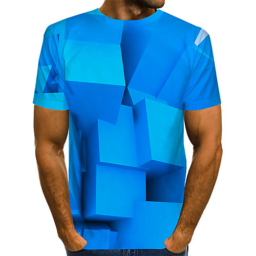 

Men's Daily Basic T-shirt - 3D Rainbow