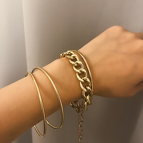 

Women's Bracelet Bangles Classic Wedding Birthday Vintage Theme European Trendy Casual / Sporty Ethnic French Alloy Bracelet Jewelry Gold / Silver For Date Festival