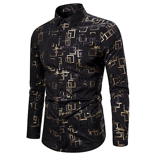 

Men's Daily Basic Shirt - Geometric / Color Block White