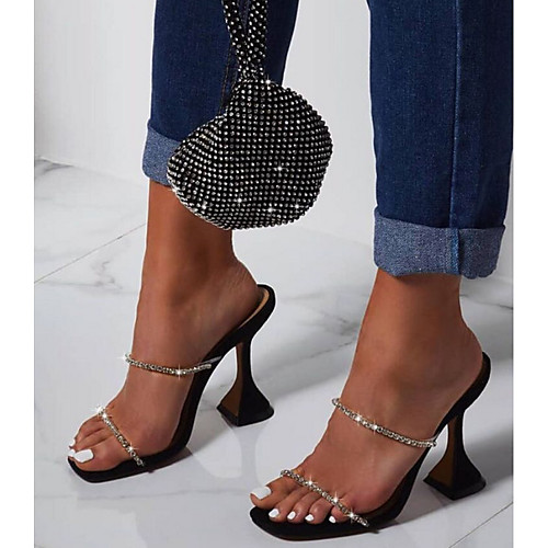 

Women's Sandals Stiletto Heel Open Toe PU Summer Black / Rainbow