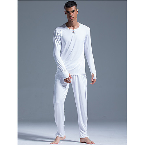 

Men's Suits Nightwear White Black M L XL