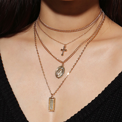 

Women's Necklace Friends European Romantic Casual / Sporty Sweet Chrome Gold Silver Brown 45 cm Necklace Jewelry 1pc For Street Festival