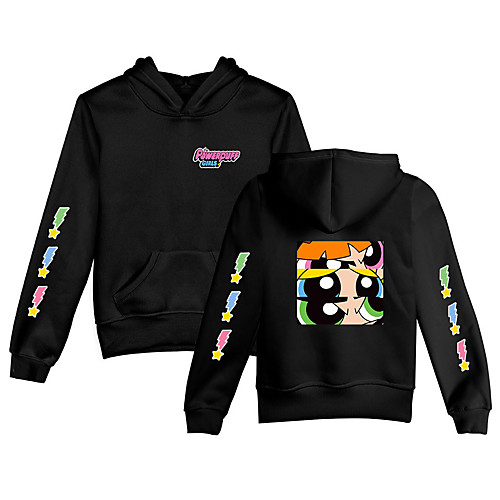 

Inspired by Powerpuff Girls Cosplay Cosplay Costume Hoodie Pure Cotton Print Printing Hoodie For Boys'