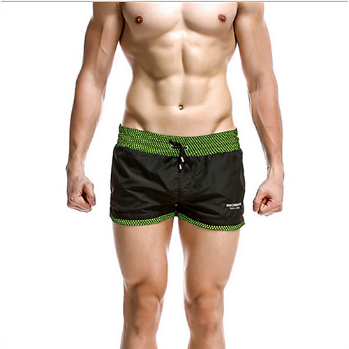 

Men's Basic Army Green Blue Black Swim Trunk Beach board shorts Swimwear Swimsuit - Color Block Print M L XL Army Green