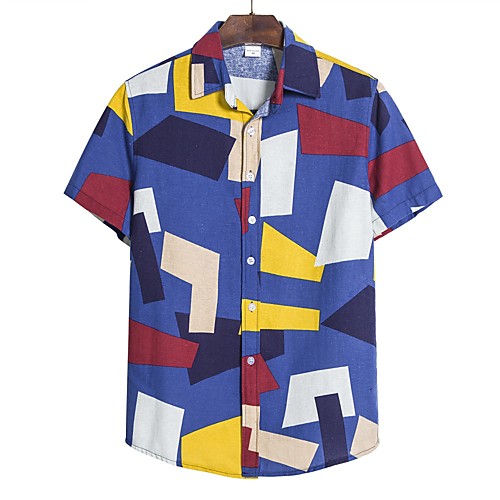 

Men's Daily Shirt - Geometric Yellow