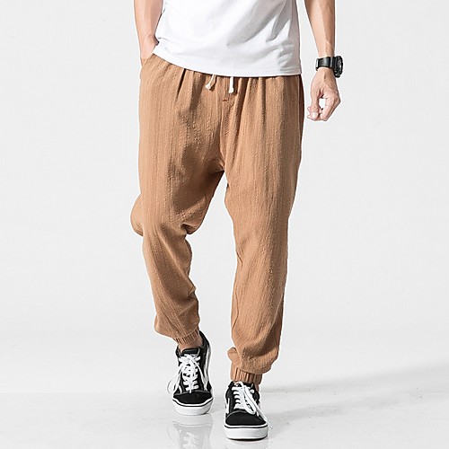 

Men's Sporty Chinos Pants - Solid Colored Black Navy Blue Beige US32 / UK32 / EU40 US34 / UK34 / EU42