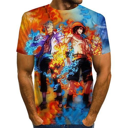

Men's Daily Basic T-shirt - 3D Rainbow