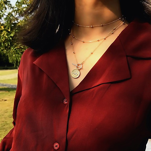 

Women's Necklace Friends European Romantic Casual / Sporty Sweet Chrome Gold Silver 42 cm Necklace Jewelry 1pc For Street Festival