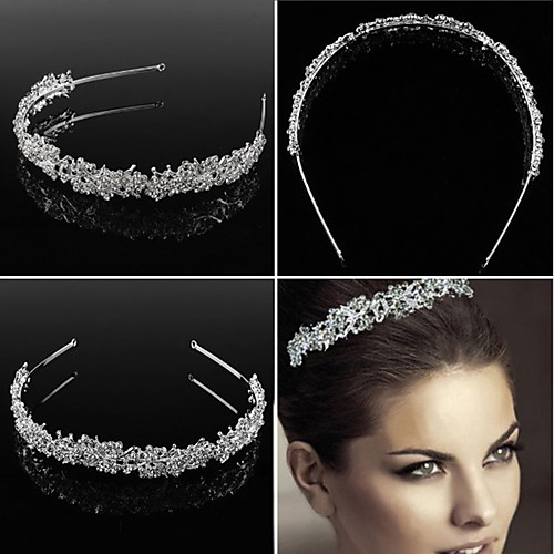 

Women's Tiaras For Wedding Party Evening Gift Masquerade Classic Alloy Silver 1pc