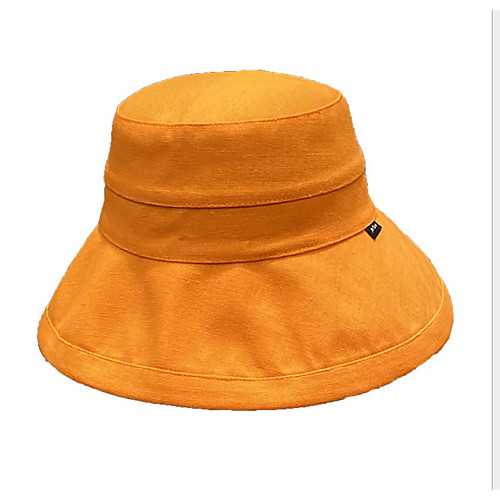 

Women's Basic Cotton Sun Hat-Solid Colored Blushing Pink Orange Khaki