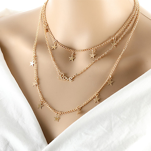 

Women's Necklace Friends European Romantic Casual / Sporty Sweet Chrome Gold 36 cm Necklace Jewelry 1pc For Street Festival