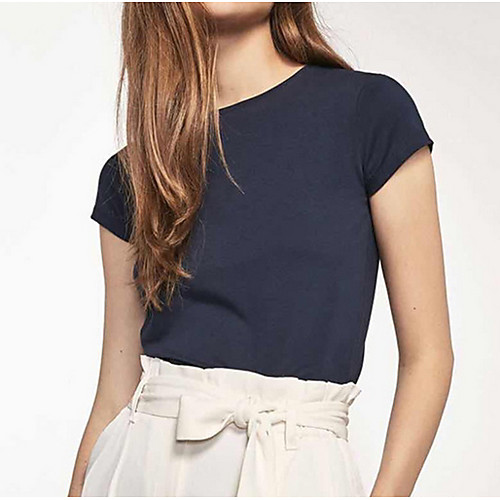 

Women's Daily T-shirt - Solid Colored White