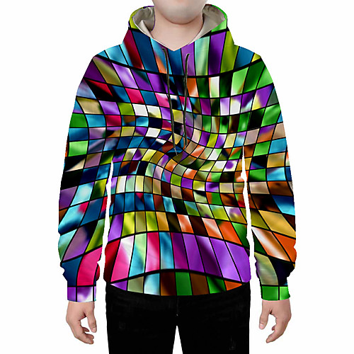 

Men's Casual / Basic Hoodie - Print / 3D Rainbow US32 / UK32 / EU40