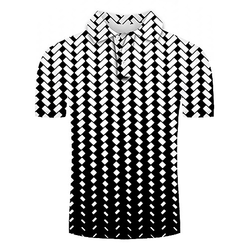 

Men's Daily Going out Basic / Exaggerated Polo - Color Block / 3D / Graphic Purple