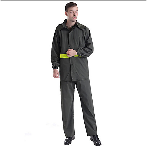 

Protective Clothing Anti Dust And Droplet Men's Daily Fall & Winter Regular Jacket, Solid Colored Hooded Long Sleeve Polyester Army Green