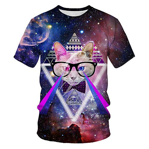 

Men's Daily Basic T-shirt - 3D Rainbow