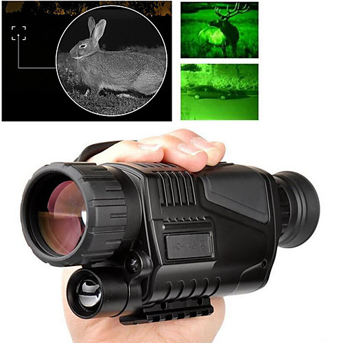 

5 X 40 mm Night Vision Monocular Infrared Lenses Fully Multi-coated BAK4 with Recording Image and Video Function Camping / Hiking Hunting Fishing Portable Night Vision PC driver Rubber Metal