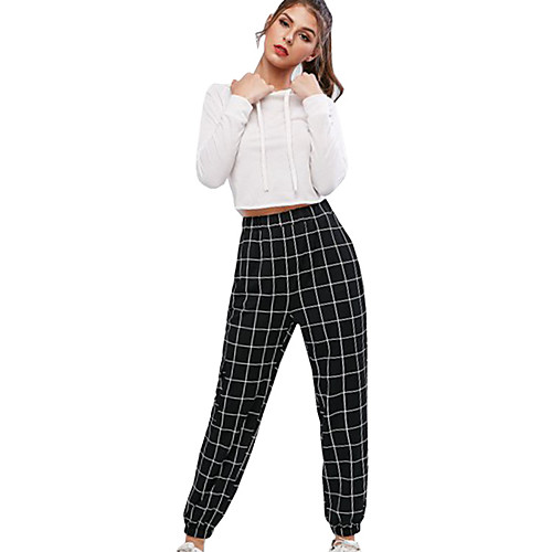 

Women's Yoga Pants Stripes Black White Running Fitness Gym Workout Bottoms Sport Activewear Breathable Soft Stretchy
