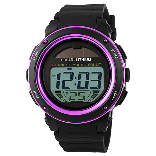 

Sport Watch Japanese Quartz Rubber Black 50 m Water Resistant / Waterproof Chronograph Alarm Clock Digital Outdoor New Arrival - Purple Gold Blue Two Years Battery Life