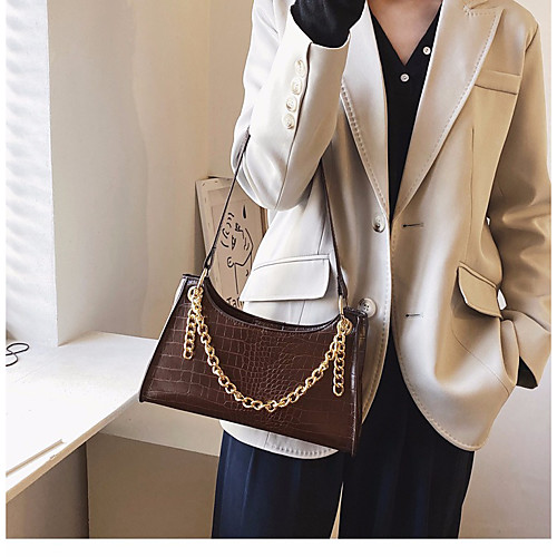 

Women's Zipper PU Crossbody Bag Solid Color Dark Brown / Green / Brown