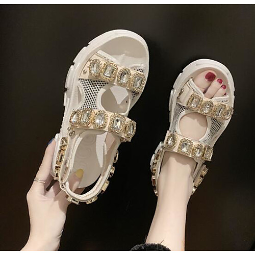 

Women's Sandals Creepers Round Toe PU Summer Yellow / Orange / Black