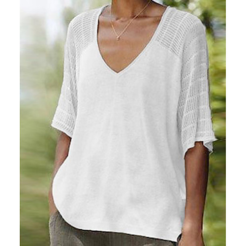 

Women's Daily Blouse - Solid Colored White